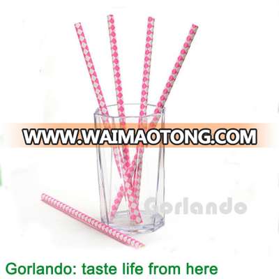 2C Stripped Paper Drinking Straws