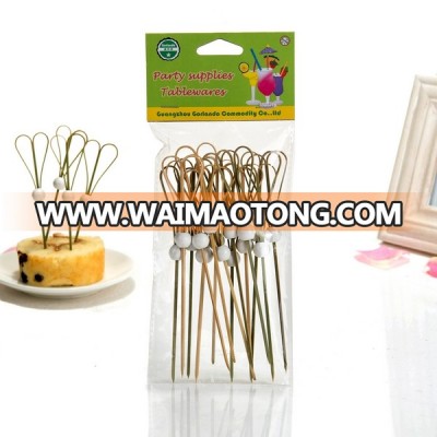 Heart Attractive Design Appetizer Bamboo Cocktail Picks